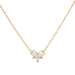 Load image into Gallery viewer, 18kt Gold Plated Minimalistic Geometric Cubic Zirconia Flower Necklace, Dalia
