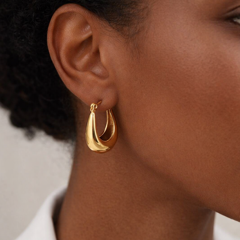 18 KT Bali Hoop earrings