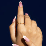 Load image into Gallery viewer, 18KT Gold Plated Sterling Silver Cosmic Star Zircon Ring, Ellara
