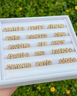 Load image into Gallery viewer, Personalised 18KT Gold Plated Waterproof Diamond Bubble Initial Name Necklace
