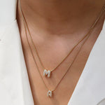 Load image into Gallery viewer, Personalised 18KT Gold Plated Waterproof Diamond Bubble Initial Name Necklace
