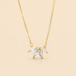 Load image into Gallery viewer, 18kt Gold Plated Demi Fine White Zircon Crown Pendant Necklace, Dede
