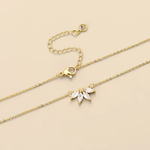 Load image into Gallery viewer, 18kt Gold Plated Demi Fine White Zircon Crown Pendant Necklace, Dede
