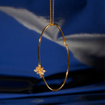 Load image into Gallery viewer, 18KT Gold Plated Sterling Silver floral star kada bracelet, Twyla
