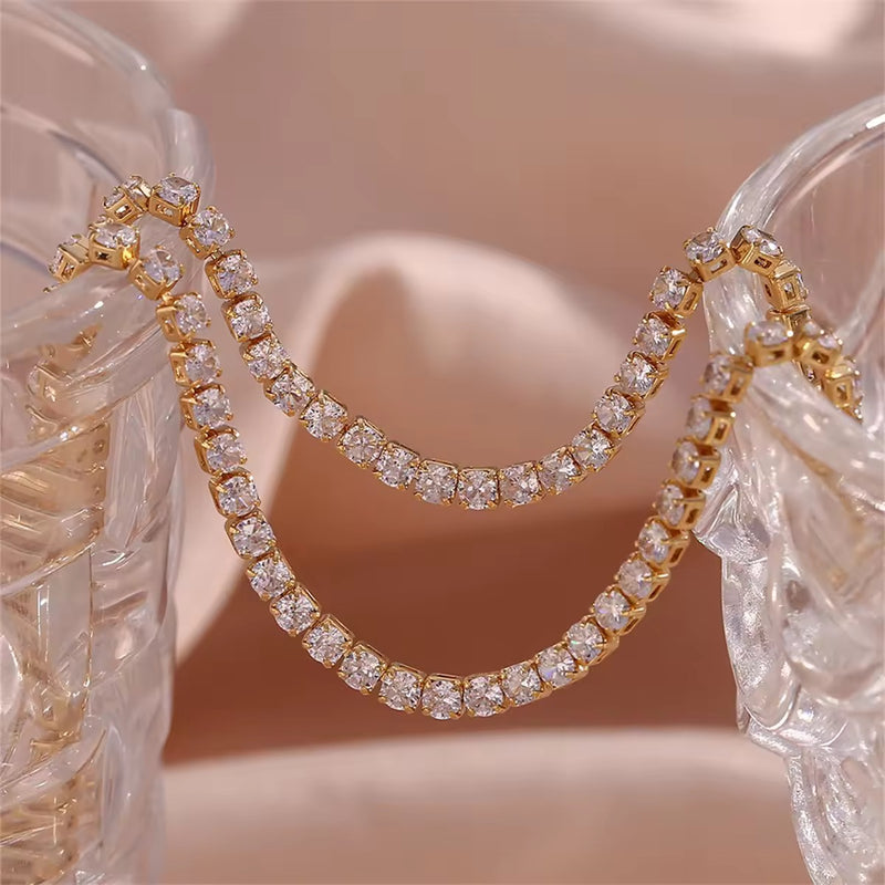 Rhinestone Tennis Necklace, Ruth