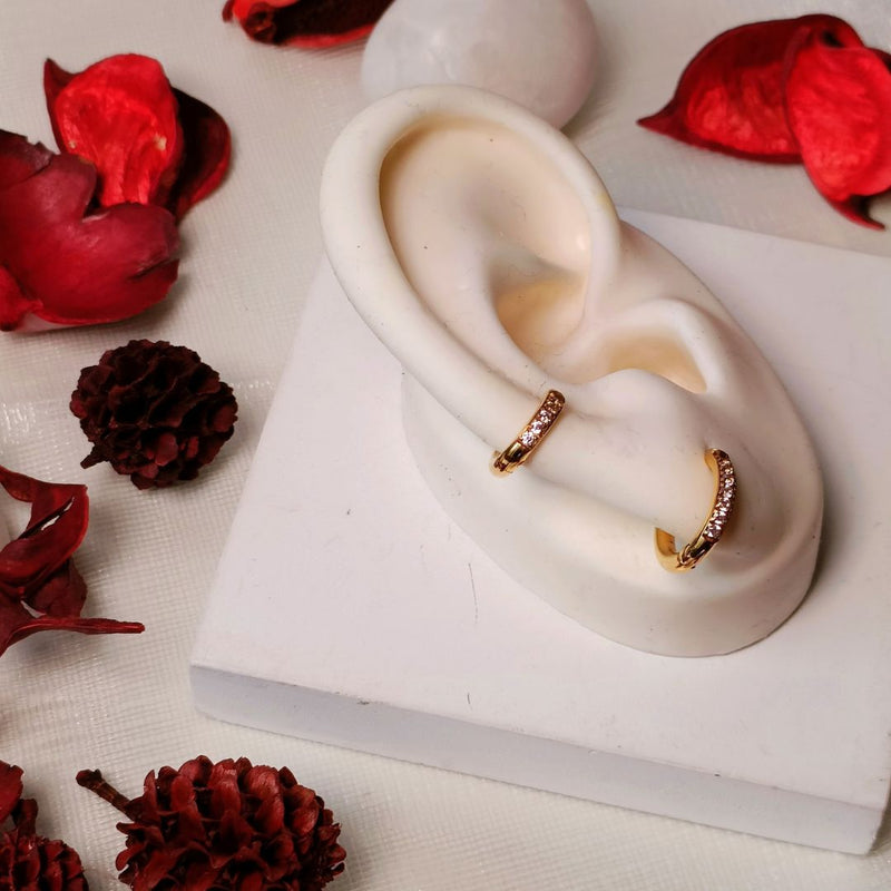 Diamond Hoop Duet: Everyday Earrings Set - Pari Earrings