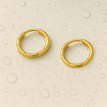 Load image into Gallery viewer, 18kt Gold Plated Minimal 18 cm Round Hoops, Siddhi
