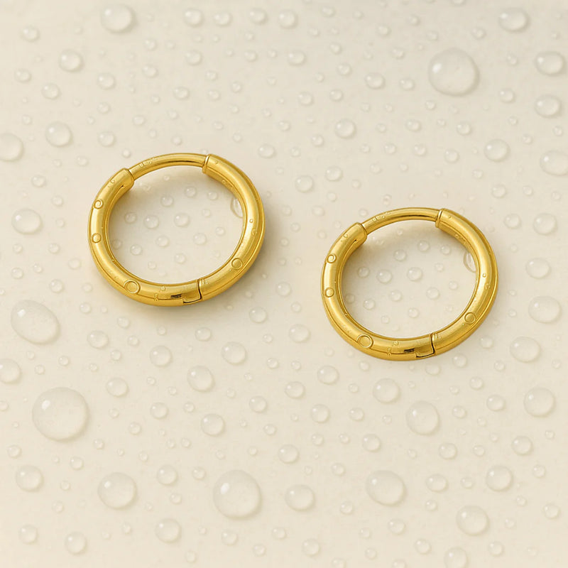 18kt Gold Plated Minimal 18 cm Round Hoops, Siddhi