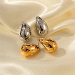 Load image into Gallery viewer, 18kt Gold Plated Cubic Zirconia Studded Teardrop Earrings, Atlas
