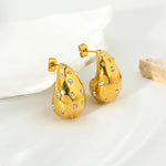 Load image into Gallery viewer, 18kt Gold Plated Cubic Zirconia Studded Teardrop Earrings, Atlas