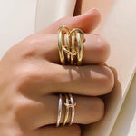 Load image into Gallery viewer, Stainless Steel Stackable Rings, Kathy - Inaya Accessories