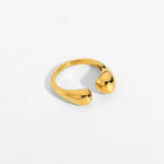 Load image into Gallery viewer, 18kt Gold Plated Chunky Metal Hug Ring, Sridevi
