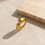 Load image into Gallery viewer, 18kt Gold Plated Chunky Metal Hug Ring, Sridevi
