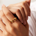 Load image into Gallery viewer, 18kt Gold Plated Chunky Metal Hug Ring, Sridevi
