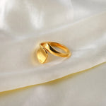 Load image into Gallery viewer, 18kt Gold Plated Irregular Water wave Ring, Moira Rose
