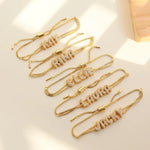 Load image into Gallery viewer, Personalised 18KT Gold Plated Waterproof Diamond Bubble Initial Name Bracelet
