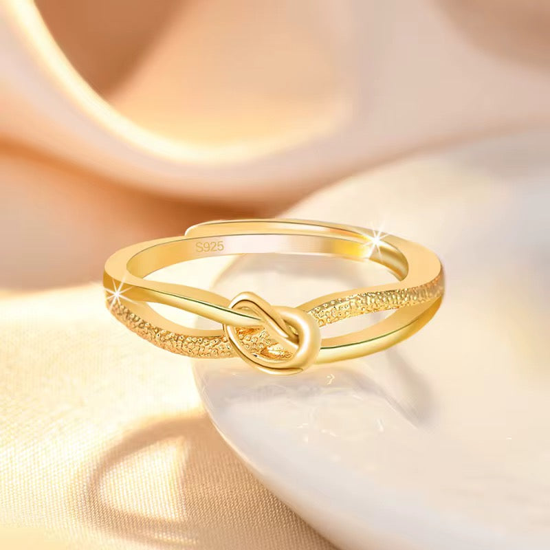18kt Gold Plated Infinity Zircon Studded Dainty Ring, Infinity