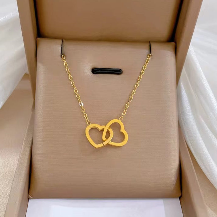 18kt Gold Plated Heart Lock Pendant Necklace, June