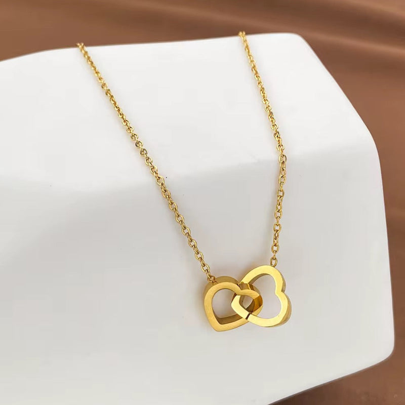 18kt Gold Plated Heart Lock Pendant Necklace, June