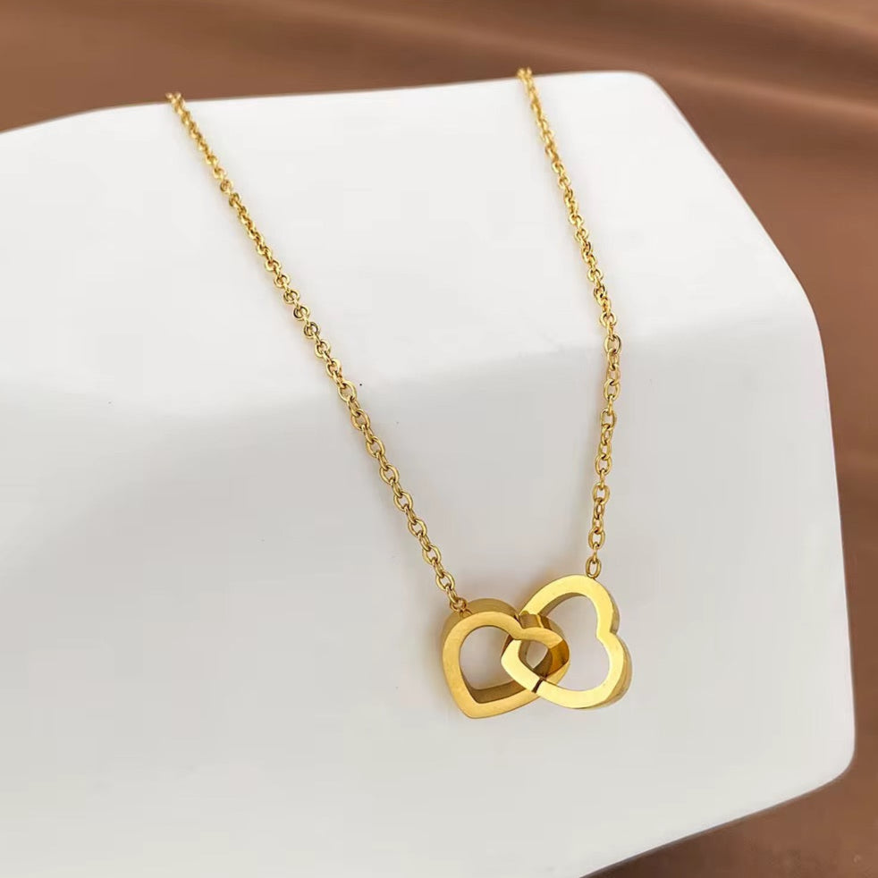 18kt Gold Plated Heart Lock Pendant Necklace, June