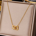 Load image into Gallery viewer, 18kt Gold Plated Heart Lock Pendant Necklace, June
