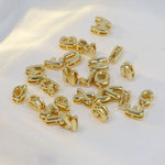 Load image into Gallery viewer, Personalised 18KT Gold Plated Waterproof Plain Bubble Initial Name Bracelet

