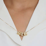 Load image into Gallery viewer, 18KT Gold Plated Waterproof Statement Diamond Bubble Name Necklace
