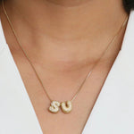 Load image into Gallery viewer, 18KT Gold Plated Waterproof Statement Diamond Bubble Name Necklace
