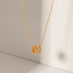 Load image into Gallery viewer, 18Kt Gold Plated Monsoon Rolling Stone Zircon Necklace, Lana
