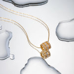 Load image into Gallery viewer, 18Kt Gold Plated Monsoon Rolling Stone Zircon Necklace, Lana
