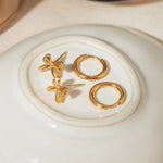 Load image into Gallery viewer, 18Kt Gold Plated Monsoon set of 2 Classic and Bow Earrings, Ivy
