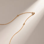 Load image into Gallery viewer, 18Kt Gold Plated dainty Monsoon Tripple Pendant Cubic Zirconia Necklace, Clove
