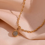 Load image into Gallery viewer, 18Kt Gold Plated Dainty Monsoon Beaded Necklace with Gemstone, Mira
