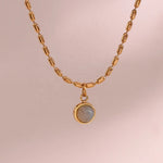 Load image into Gallery viewer, 18Kt Gold Plated Dainty Monsoon Beaded Necklace with Gemstone, Mira
