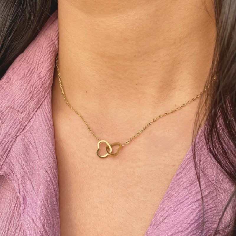 18kt Gold Plated Heart Lock Pendant Necklace, June