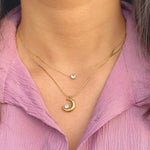 Load image into Gallery viewer, 18kt Gold Plated Minimal Diamond Snake Chain Necklace, Nova
