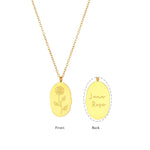 Load image into Gallery viewer, 18KT Gold Plated Birthday Month Flower Necklaces - Inaya Accessories
