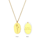 Load image into Gallery viewer, 18KT Gold Plated Birthday Month Flower Necklaces - Inaya Accessories
