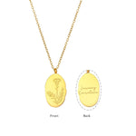 Load image into Gallery viewer, 18KT Gold Plated Birthday Month Flower Necklaces - Inaya Accessories