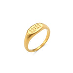 Load image into Gallery viewer, 18kt Gold Plated Angel Number 11:11 Engraved Ring, Saanvi
