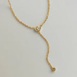 Load image into Gallery viewer, 18kt Gold Plated Cascading Flower Rhinetsone and Cubic Zirconia Necklace, Cassandra
