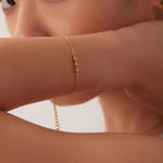 Load image into Gallery viewer, 18kt Gold Plated Minimalistic Arrow Rhinestone Crystal Bracelet, Ziva
