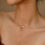 Load image into Gallery viewer, 18kt Gold Plated Demi Fine White Zircon Crown Pendant Necklace, Dede
