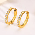 Load image into Gallery viewer, 18 KT Gold Plated Dainty Piercing Huggies, Pari
