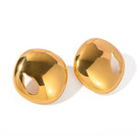 Load image into Gallery viewer, 18kt Gold Plated Chunky Droplet Stud Earrings, Audra - Inaya Accessories