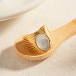 Load image into Gallery viewer, 18kt Gold Plated Natural White Shell Sun Ring, Kori - Inaya Accessories
