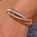 Load image into Gallery viewer, 18 Kt Gold Plated 3 in 1 Chunky Viper Bracelet
