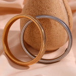 Load image into Gallery viewer, 18kt Gold Plated Chunky Single Viper Bracelet, Varya - Inaya Accessories
