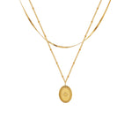 Load image into Gallery viewer, 18kt Gold Plated Layered North Star Snake Necklace, Samara - Inaya Accessories