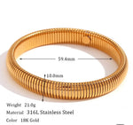 Load image into Gallery viewer, 18kt Gold Plated Chunky Single Viper Bracelet, Varya - Inaya Accessories